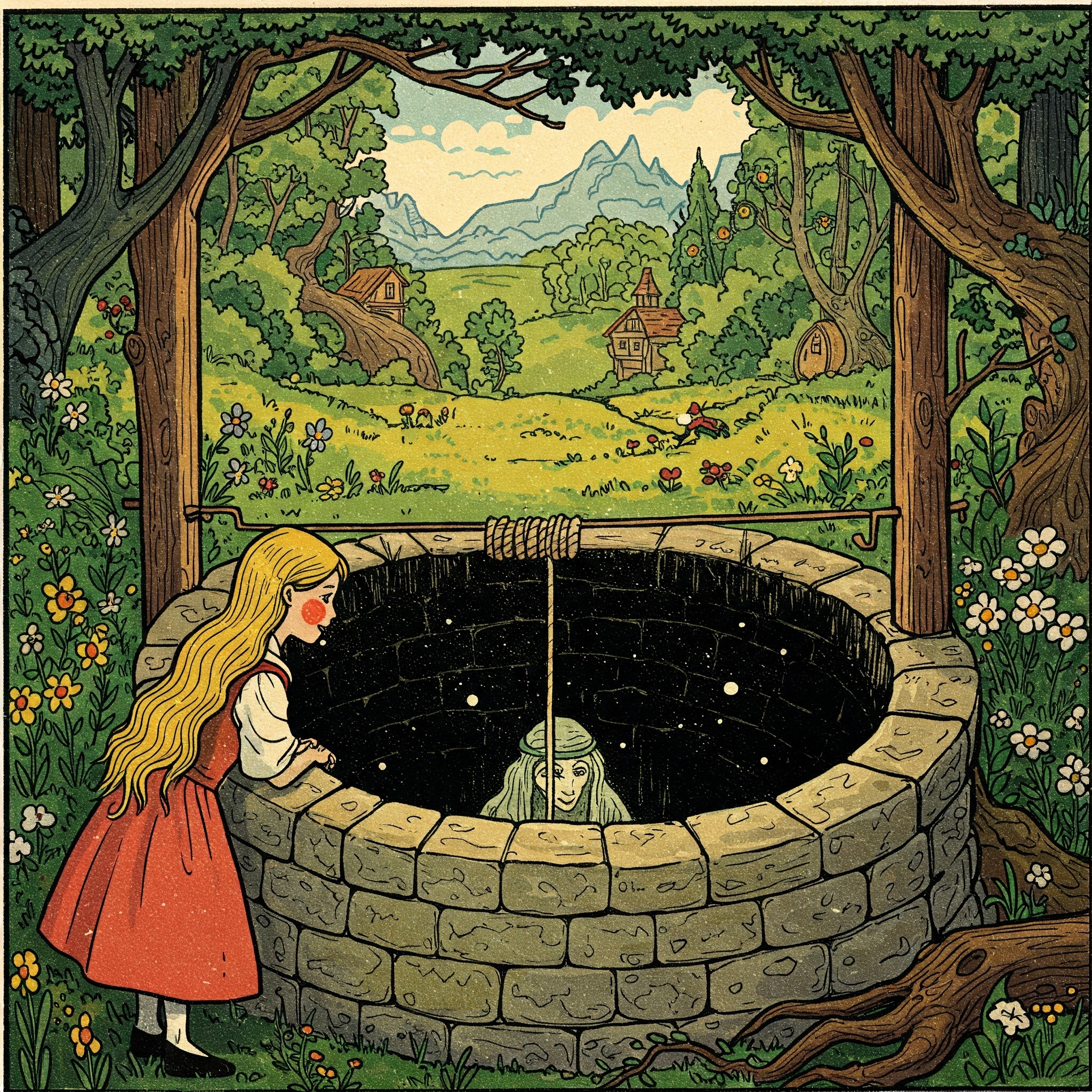 Illustration zu Frau Holle