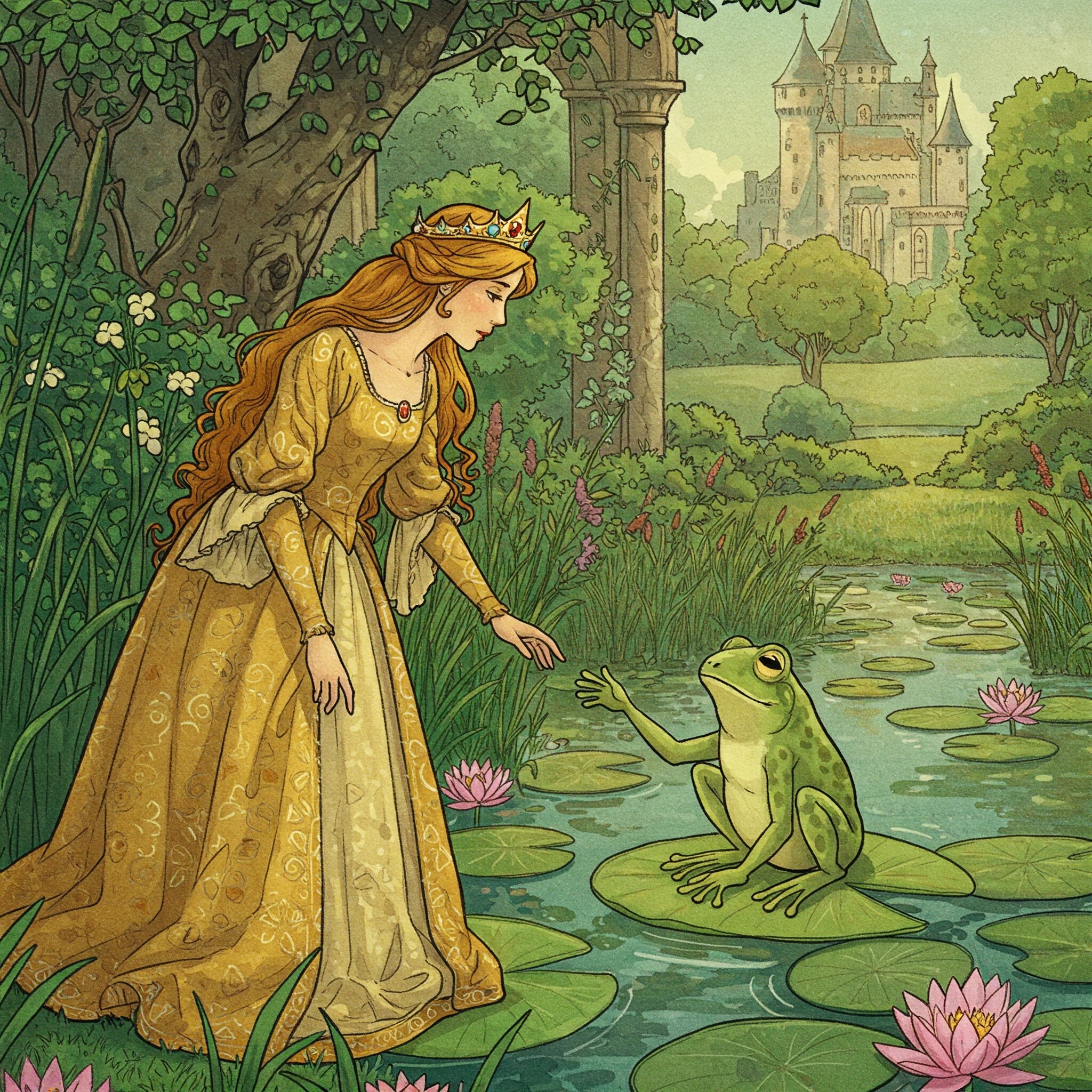 Illustration zu Der Froschkönig